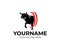 Bull aggressive goes, pet and animal, logo design. Farm, farming, ranch and cattle, vector design