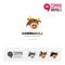 Bull animal concept icon set and modern brand identity logo template and app symbol based on comma sign
