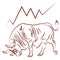 Bull and bullish stock market trend