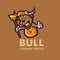 Bull cartoon logo