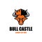 Bull Castle Fortress Illustration Creative Logo