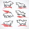 Bull collection set. Vector