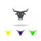 bull colored icons. Element of culture of spain. Signs and symbols can be used for web, logo, mobile app, UI, UX