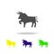 bull colored icons. Element of culture of spain. Signs and symbols can be used for web, logo, mobile app, UI, UX