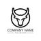 bull and cow logo design icon vector horn animals