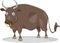 Bull farm animal cartoon illustration