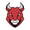 Bull front head animal emblem icon