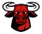 Bull head mascot