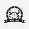 Bull head mascot icon design template