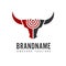 Bull head target vector logo concept illustration