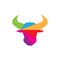 Bull Horn.Bull head Vector Icon Logo Template Illustration Design