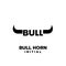 Bull horn letter black logo icon design vector illustration white background