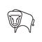 Bull icon. Vector illustration decorative design