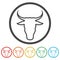 Bull icons vector set