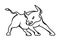 Bull logo vector illustration.Stock market icon logo
