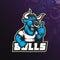 Bull mascot vector logo design with modern illustration concept style for badge, emblem and tshirt printing. friendly bull
