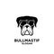 Bull Mastiff head dog logo design