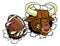 Bull Minotaur Longhorn Cow Football Mascot Cartoon