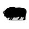 Bull musk ox mammal black silhouette animal