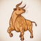 Bull Ox Farm Animal Cow Taurus Zodiac New Year Curls