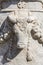 Bull relief on column head in Knidos, Datca, Mugla, Turkey