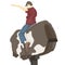 Bull Riding Man