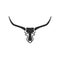 Bull`s head Logo buffalo, design, beast, black