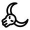 Bull skull icon, outline style