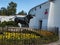 Bull statue at entrance of bullfight ring, Ronda, Andalusia, Spain, Espana