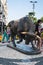 Bull statue at the Kadikoy square, a landmark of Kadikoy, Istanbul,  Turkey