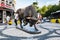 Bull statue at the Kadikoy square, a landmark of Kadikoy, Istanbul,  Turkey