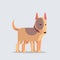 Bull terrier cute dog icon furry human friend home pet concept cartoon animal full length