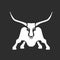 Bull, vector, angry, animal, beast, black, buffalo, cow, farm, horn, illustration, logo