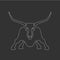 Bull, vector, animal, beast, black, buffalo, cow, farm