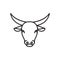 bull. Vector illustration decorative design