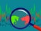 Bull vs bear symbol of stock market trend isolate on background Illustration