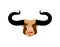 Bull winks. Good buffalo head. Cute Minotaur