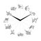 Bull Year. Clock Design. Lunar horoscope sign. Happy new year 2021. Bull, ox, cow. Template for your design - poster