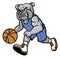 Bulldog basketball mascot