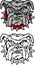 Bulldog Cartoon Mascot Vector Logo