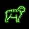 bulldog dog neon glow icon illustration