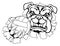 Bulldog Dog Volleyball Volley Ball Animal Mascot