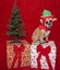 Bulldog Elf Holiday Portrait