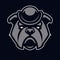 Bulldog in Hat Mascot Vector Icon