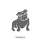 Bulldog logo design vector template. Silhouette of Bulldog design illustration