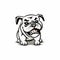 Bulldog Mascot Logo: Comic Strip Style Vector Illustration