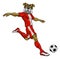 Bulldog Soccer Football Player Sports Mascot