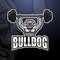 Bulldog weightlifting mascot esport logo design