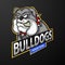 Bulldog wild animal head mascot, logo for a sport team