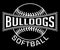 Bulldogs Softball Graphic-One Color-White